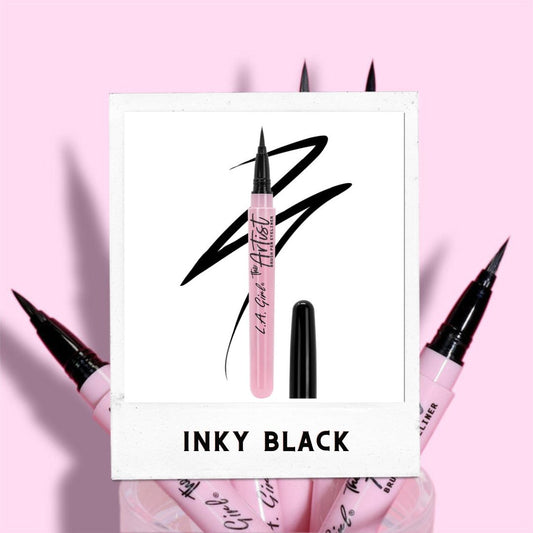 L.A. Girl Artist Brush Pen Eyeliner - Inky Black