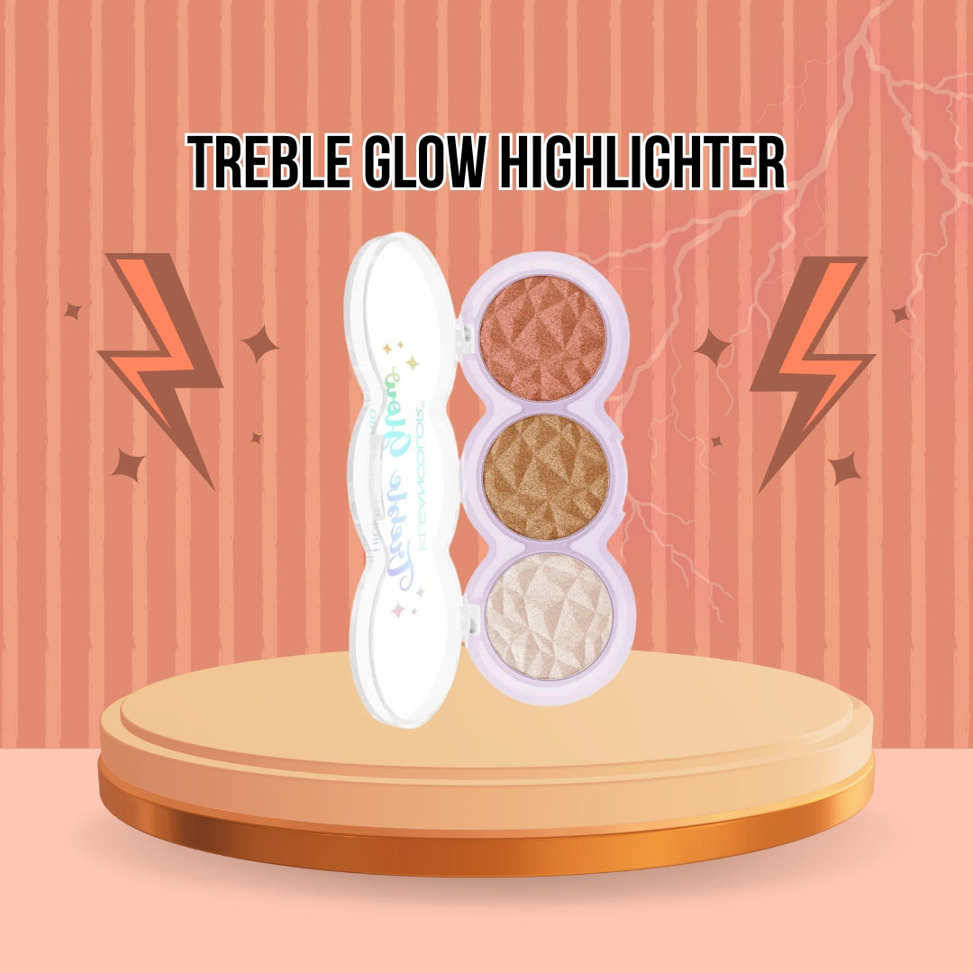 KLEANCOLOR TREBLE GLOW HIGHLIGHTER TRIO MOONLIT