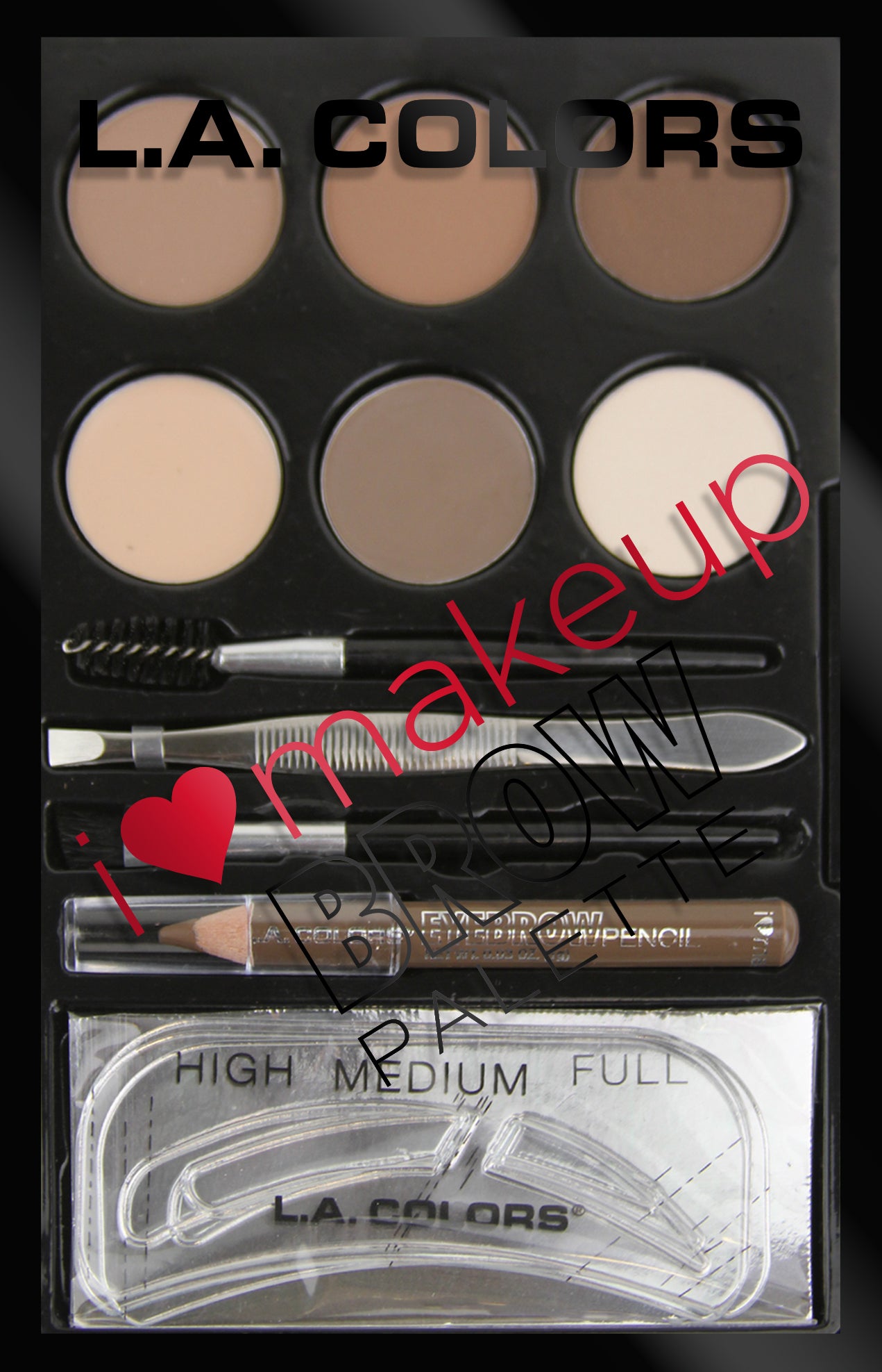 L.A. Colors I Love Makeup Brow Palette