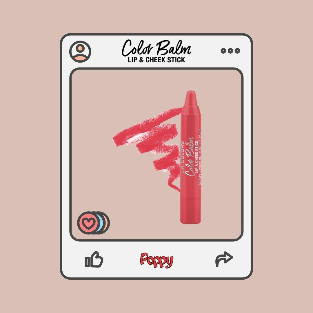 L.A. Colors Color Balm Lip y Cheek stick - Poppy