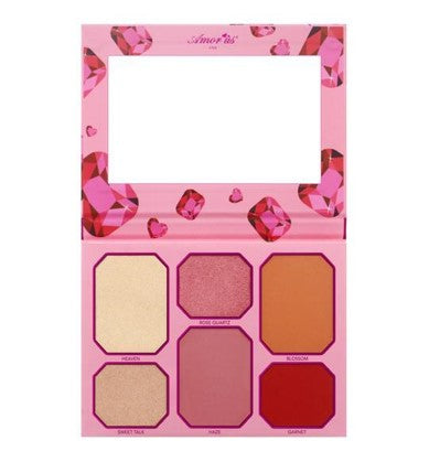 Amor us Pink Ruby Blush & Highlighter Palette