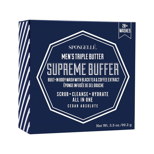 Spongelle Mens Triple Butter Supreme Buffer - Cedar Absolute